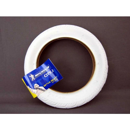 Pneumatiques Pour Cycles 12 1/2x1.75x2 1/4 Michelin CITY J Blanc - ETRTO 47-203