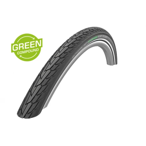 Pneumatiques Pour Cycles 24x1.75 Pneumatique Schwalbe ROAD CRUISER Noir HS484 - Green Compound - Tringle Rigide - ETRTO 47-507
